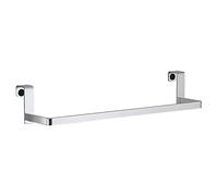 Gedy | Porta Asciugamani Bagno Tosca in Acciaio Inox, Appendi Asciugamani con Ganci, Senza Foratura, Facile Installazione, 4,7x30x6,9cm