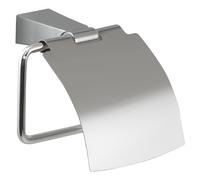 GEDY | Porta Carta Igienica Tonale, Porta Rotolo Coperto in Acciaio Inox e Cromall, Fissabile con Viti Incluse, Cromato, 11,2x13,6x6,5cm
