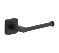 GEDY | Porta Carta Igienica Tonga, Porta Rotolo in Acciaio Inox e Cromall, Fissabile con Viti Incluse o Biadesivo, Nero Matt, 14,3x6,9x4,7cm