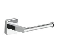 GEDY | Porta Carta Igienica Tonga, Porta Rotolo in Acciaio Inox e Cromall, Fissabile con Viti Incluse o Biadesivo, Cromato, 14,3x6,9x4,7cm
