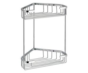 Gedy Porta oggetti box doccia 2 ripiani a vite (20x15x27cm) AUGUSTUS Cromo