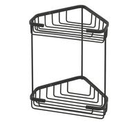 Gedy Porta oggetti box doccia 2 ripiani a vite (20x15x27cm) AUGUSTUS Nero opaco