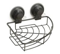 Gedy Porta oggetti box doccia angolare a ventosa (27,5x13,6x12cm) HOT Nero opaco