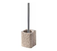 Gedy Porta scopino WC appoggio (10,5x10,5x40cm) ARIES Beige e Cromo AR3303