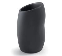 Gedy Portaspazzolini G-Iside Nero – Resina e sabbia, 13×8×8,2 cm, 2 anni garanzia