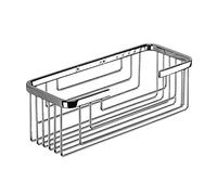 Gedy 000024191300100 Portaoggetti Doccia Rettangolare in Filo Cromato, Misure e Peso: 8,6X25,2X10,2 CM & 0,49 kg, Porta Oggetti per Bagno Realizzato in Acciaio Inox, Design R&S, 2 Anni di Garanzia