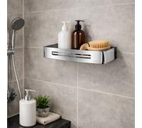 Gedy Portaoggetti Rettangolare per Doccia in Acciaio Inox Cromo Linea Nerva