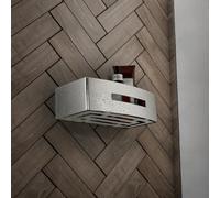 Gedy Portaoggetti Rettangolare per Doccia in Acciaio Inox Cromo Linea Poseidon