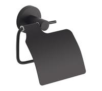 Gedy Portarotolo con coperchio Felce Plus nero opaco
