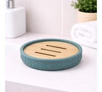 Gedy Portasapone in Bambù e Resina Verde Linea Thea