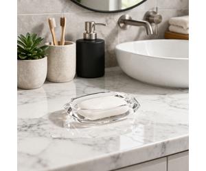 Gedy Portasapone in Resina Bianco Linea Chanelle