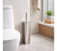 Gedy Portascopino d'appoggio in Acciaio Inox Spazzolato Linea Jack
