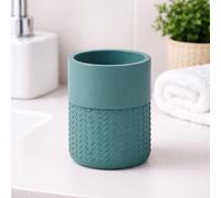 Gedy Portaspazzolini in Bambù e Resina Verde Linea Thea