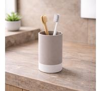 Gedy Portaspazzolini in Ceramica Tortora Linea New Mizar