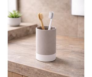 Gedy Portaspazzolini in Ceramica Tortora Linea New Mizar
