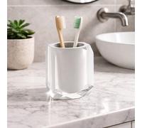 Gedy Portaspazzolini in Resina Bianco Linea Chanelle