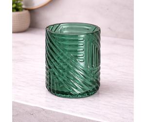 Gedy Portaspazzolino in Vetro Verde Linea Corinne