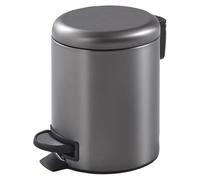 Gedy Potty Pattumiera con pedale e coperchio 3 litri Gun Metal