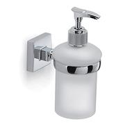 Gedy Cromo, Osaka, Dispenser, Colore, Dosatore Sapone Bagno Realizzato in Acciaio Inox e Cromall, Garanzia 2 Anni, Misure 15,2 x 6,8 x 10,2 CM, Design R&S Inossidabile, Unica