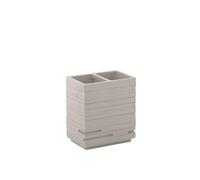 Portaspazzolino d'appoggio Gedy Quadrotto tortora chiaro QU98-66