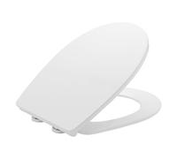 Gedy Topazio Sedile Wc in Resine Termoindurenti Cerniere in Acciaio Inox e Nylon Bianco Con Chiusura Rallentata, Tavoletta WC, Copriwater Universale