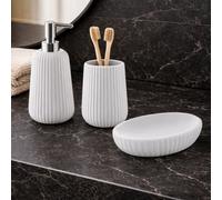 Gedy Set 3 Accessori da Bagno Bianco in Ceramica Linea Marika
