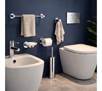 Gedy Set 5 Accessori a Muro in Acciaio Inox Cromato Linea Felce
