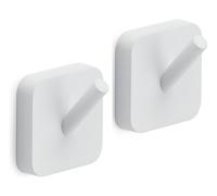 Gedy Set appendini da bagno 2 pz (4,7x3,1x4,9cm) TONGA Bianco TO2702