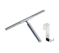 GEDY | Set Thor 2 Pezzi, 1 Tergivetro per Doccia e 1 Gancio Cromato, Serie Realizzata in Ottone e Acciaio Inox con Rifiniture Cromate