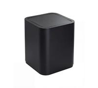 Gedy Seventy Pattumiera Bagno 8lt Colore Nero con Coperchio Basculante in Plastica Leggera e Resistente, Cestino Bagno Nero, Pattumiera da Bagno Portarifiuti, 100% Made in Italy Misure L20xP20xH24,6cm