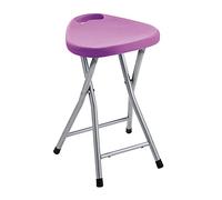 Gedy Sgabello Bagno Sacchetto, Misure e Peso: 46,5X30X29,3 CM & 1,17 kg, Sgabello richiudibile in Metallo e resine, Finitura Lilla, Design R&S, 2 Anni di Garanzia