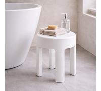 Gedy Sgabello con Contenitore e Piedini Antiscivolo Bianco Matt Linea Newbox