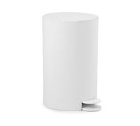 Gedy Sharon Cestino Bagno a Pedale da 3 L, Colore Bianco Finitura Opaca, Materiale Plastica Leggera e Resistente, Pattumiera Bagno Portarifiuti con Cestino Interno Rimovibile Dotato di Maniglia