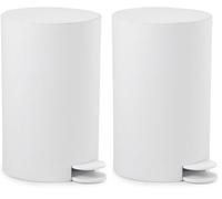 Gedy Sharon Cestino Bagno a Pedale da 3 L, Colore Bianco Finitura Opaca, Materiale Plastica Leggera e Resistente, Pattumiera Bagno con Cestino Interno Rimovibile Dotato di Maniglia, 100% Made in Italy