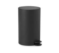 Gedy Sharon Cestino Bagno a Pedale da 3 L, Colore Nero Finitura Opaca, Materiale Plastica Leggera e Resistente, Pattumiera Bagno con Cestino Interno Rimovibile Dotato di Maniglia, 100% Made in Italy