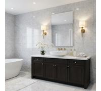 GEDY Specchio Bagno Rettangolare a Parete senza cornice 50x65 cm Dakota