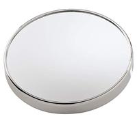 GEDY Specchio ingranditore con ventosa, Diametro 20cm, Misure: 20X20X3 CM, Magnifying factor 5X, Specchio bagno realizzato in ABS con ventosa, Finitura cromata, Design R&S Gedy, 2 anni di garanzia