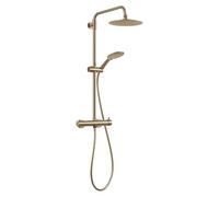 Gedy Star Plus 03 Colonna doccia oro opaco con miscelatore monocomando, set soffione a 3 posizioni, soffione doccia; flessibile 150 cm, estensibile 92-146 vm