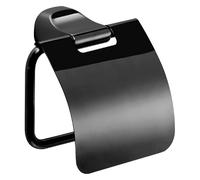 Gedy STELVIO PORTAROTOLO COPERTO A PARETE IN ACCIAIO INOX NERO