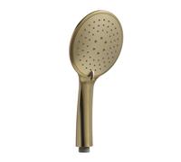 Gedy Tech 15, Soffione Doccia Alta Pressione Colore Oro Opaco 3 Funzioni, Doccino per Doccia, Soffione Doccia Anticalcare con Filtro Antisabbia, Ugelli in Silicone, Attacco Universale, Scocca in ABS
