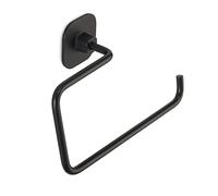 GEDY | Teide Porta Asciugamani Bagno ad Anello in Acciaio Inox e Cromall, Finitura Nera, Dimensioni 10 x 20 x 7,2 cm e 0,23 kg