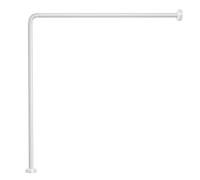 Gedy Bianco, Telaio Tenda angolare, Misure: 80X80 CM, Lunghezze Tubi Sono rifilabili, Adatto a Tende Larghe dai 180cm ai 240cm, Asta Doccia in Acciaio, Design R&S, 2 Anni di Garanzia, 80x80