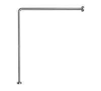 Gedy Cromo, Telaio Tenda angolare, Misure: 80X80 CM, Lunghezze Tubi Sono rifilabili, Adatto a Tende Larghe dai 180cm ai 240cm, Asta Doccia in Acciaio, Design R&S, 2 Anni di Garanzia, 80x80