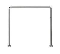 Gedy Telaio Tenda Doccia angolare Cromo, Misure: 80X80X80 CM, Lunghezze Tubi Sono rifilabili, Adatto a Tende Larghe dai 180cm ai 240cm, Asta Doccia in Acciaio, Design R&S, 2 Anni di Garanzia