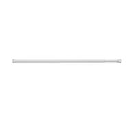 Gedy Tenda Diametro 25cm, Estensibile 105/240cm, Misure e Peso: 2,3X93,5X93 CM & 0,3 kg, Asta Doccia in Acciaio, Finitura Bianca, Design R&S, 2 Anni di Garanzia, Metallo, 105/240 cm