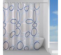 Gedy | Ciotoli Tenda Doccia in Peva, Finitura Azzurra, Dimensioni 200 x 120 x 0,1 cm e Peso 0,245 kg