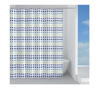 Gedy | Biglie Tenda Doccia in Peva, Finitura Verde e Blu, Dimensioni 200 x 180 x 0,1 cm e Peso 0,365 kg