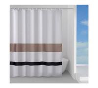 Gedy Tenda doccia in tessuto (180x200cm) LIVING Bianco, marrone e nero TTE 1323