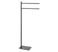 Gedy TRILLY - Portasciugamani da pavimento per bagno con 2 bracci, in acciaio inox, 14 x 34 x 83,5 cm