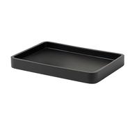 GEDY | Vassoio Brenda, Porta Oggetti Rettangolare in Resina, Colore Nero Matt, 2,5x21,5x15,2cm